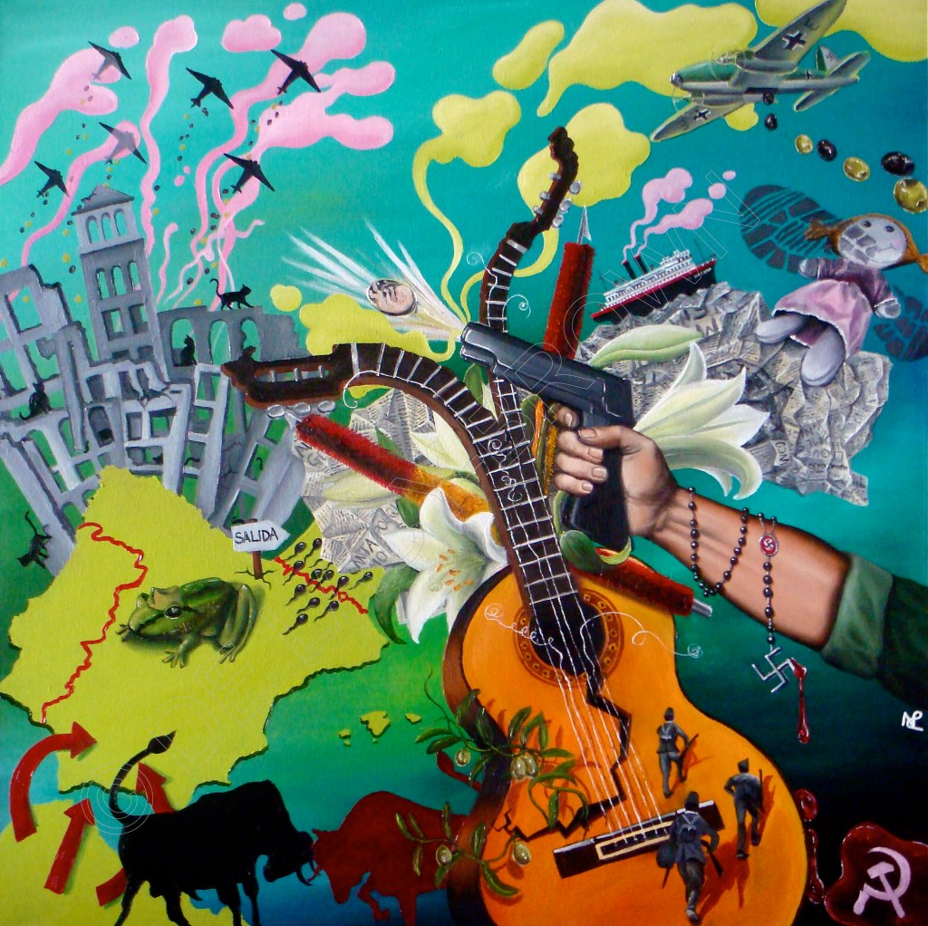 ¡Guerra!: The Spanish Civil War (Oil on canvas, 2009 © Nicholas de Lacy-Brown)