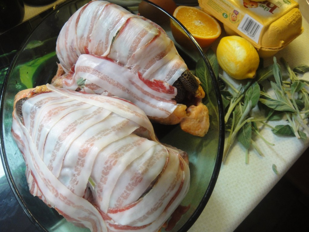 My guinea fowl pre-cooking