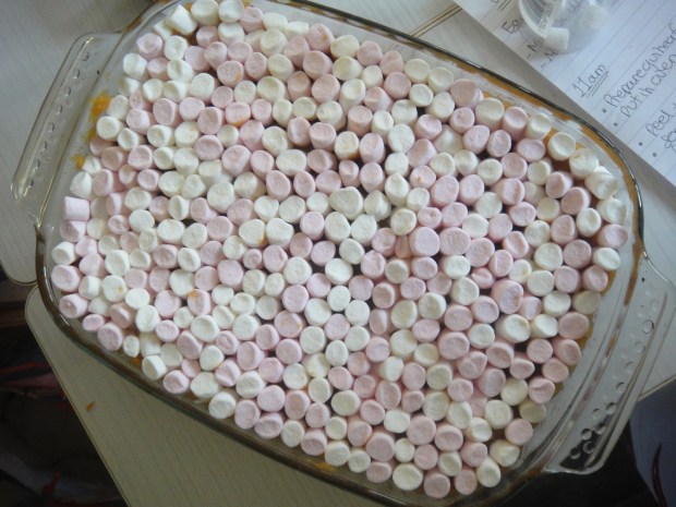 The gratin pre-cooking