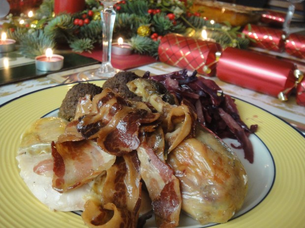 Delicious guinea fowl and pancetta served up