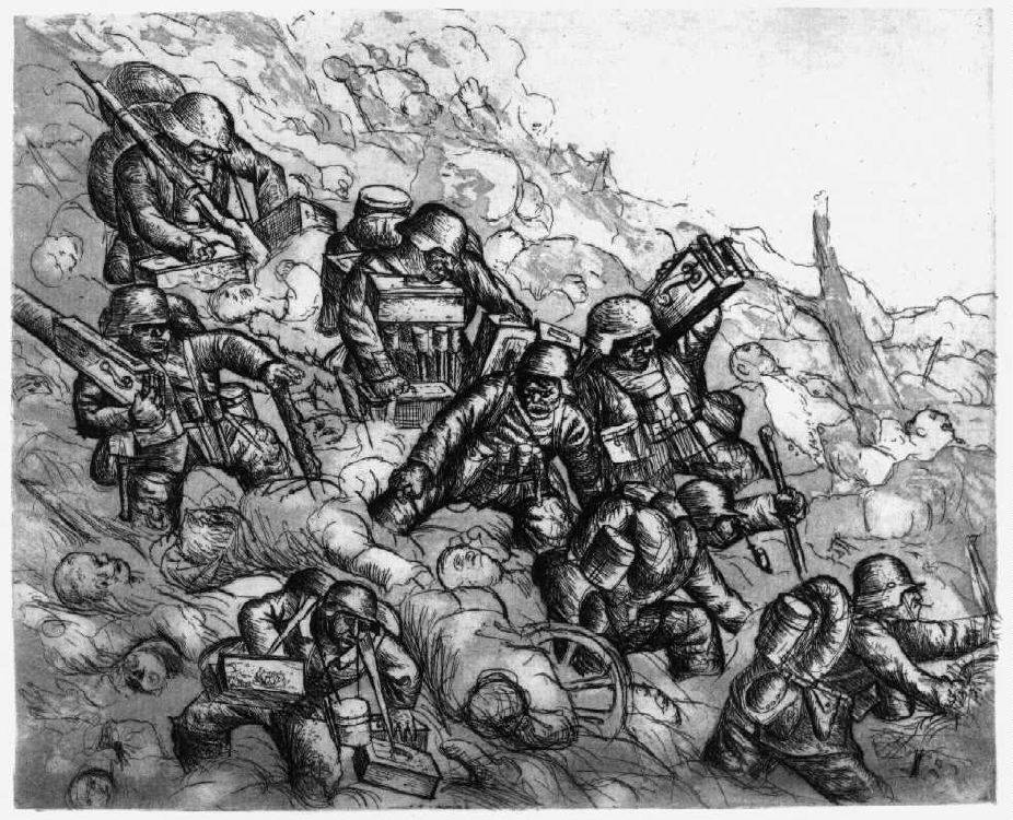 Dix, Machine Gunners Advancing