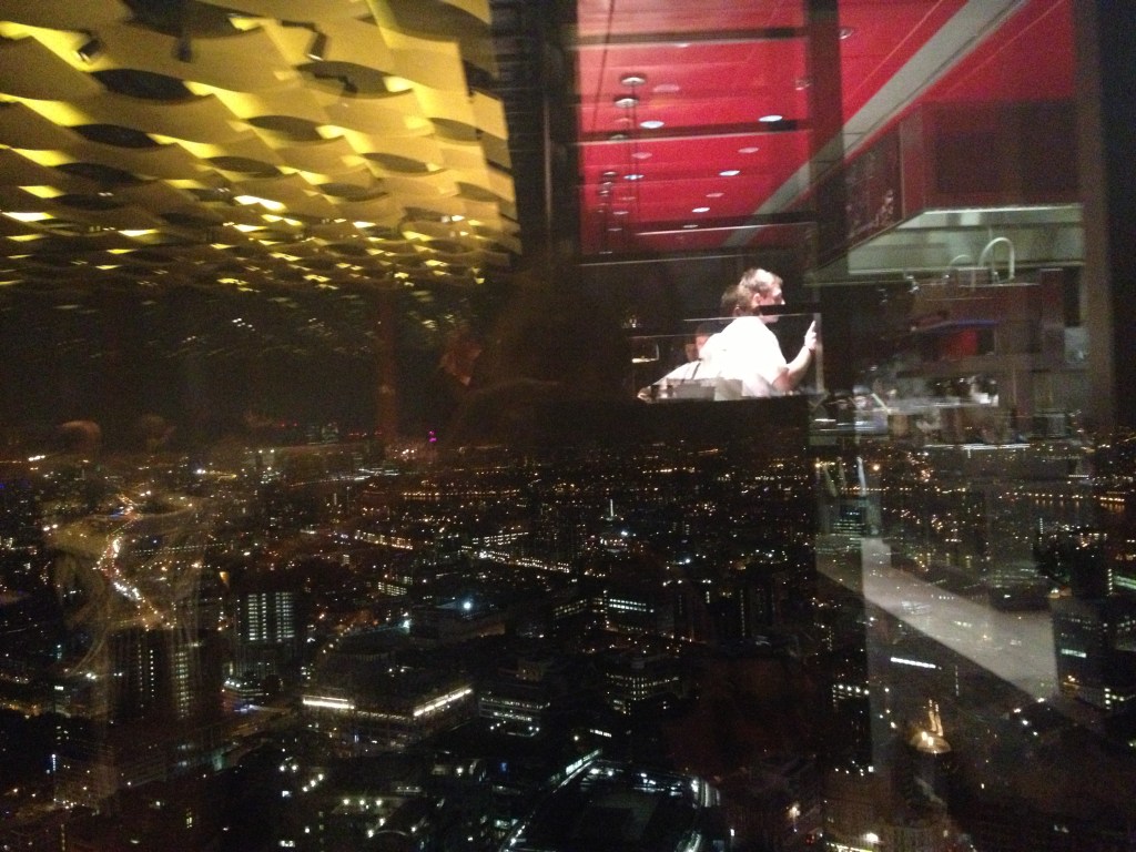 Our view with chef reflected