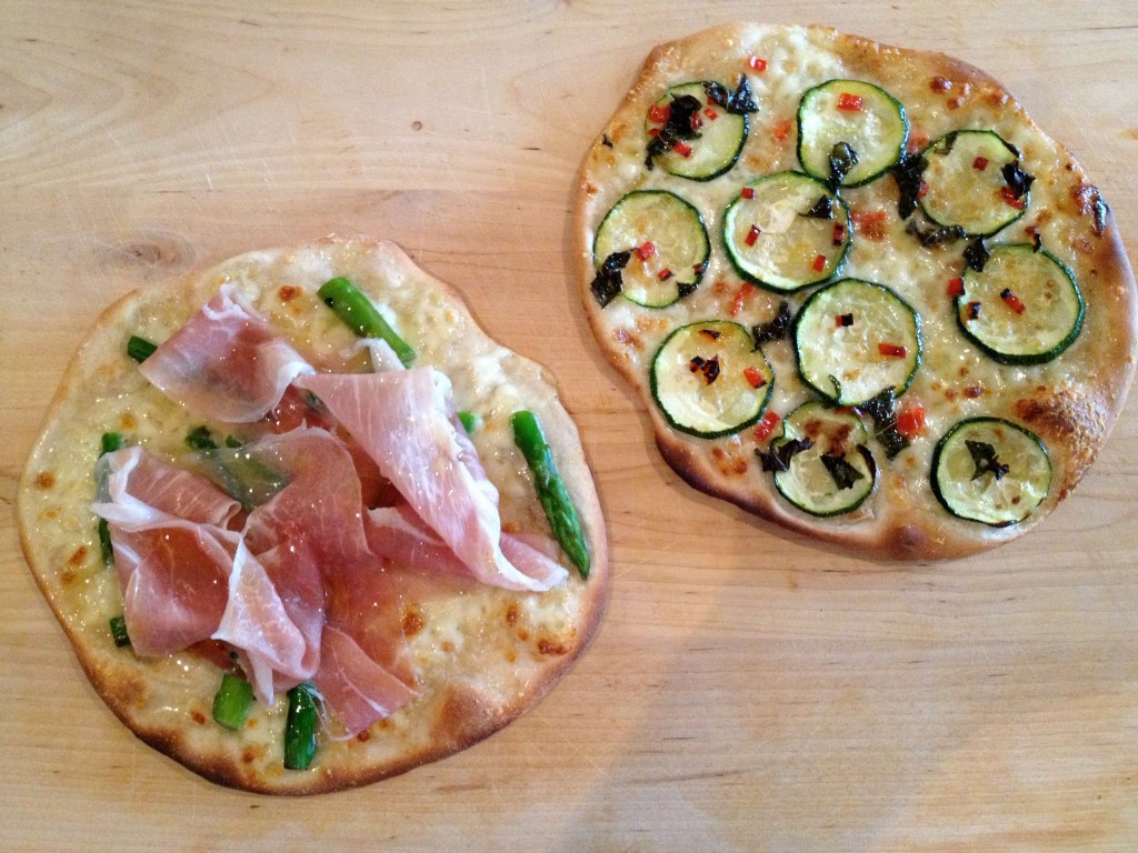 Prosciutto & Asparagus and Zuccini, Chilli and Mint