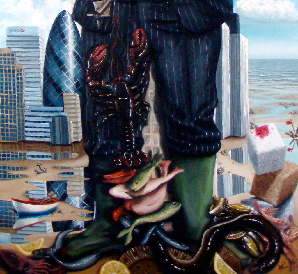Nicholas in the Renaissance (detail) (2008 © Nicholas de Lacy-Brown, oil on canvas)