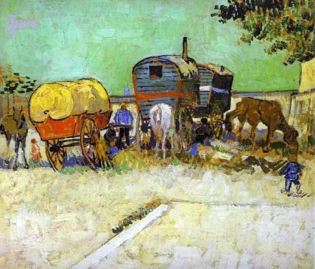 Van Gogh, Gypsy Camp near Arles