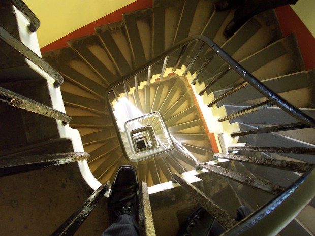 Stairs looking down (not good for those with vertigo) (Parliamentary copyright images are reproduced with the permission of Parliament)