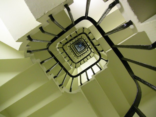 The stairs looking up (a little daunting) (Parliamentary copyright images are reproduced with the permission of Parliament)