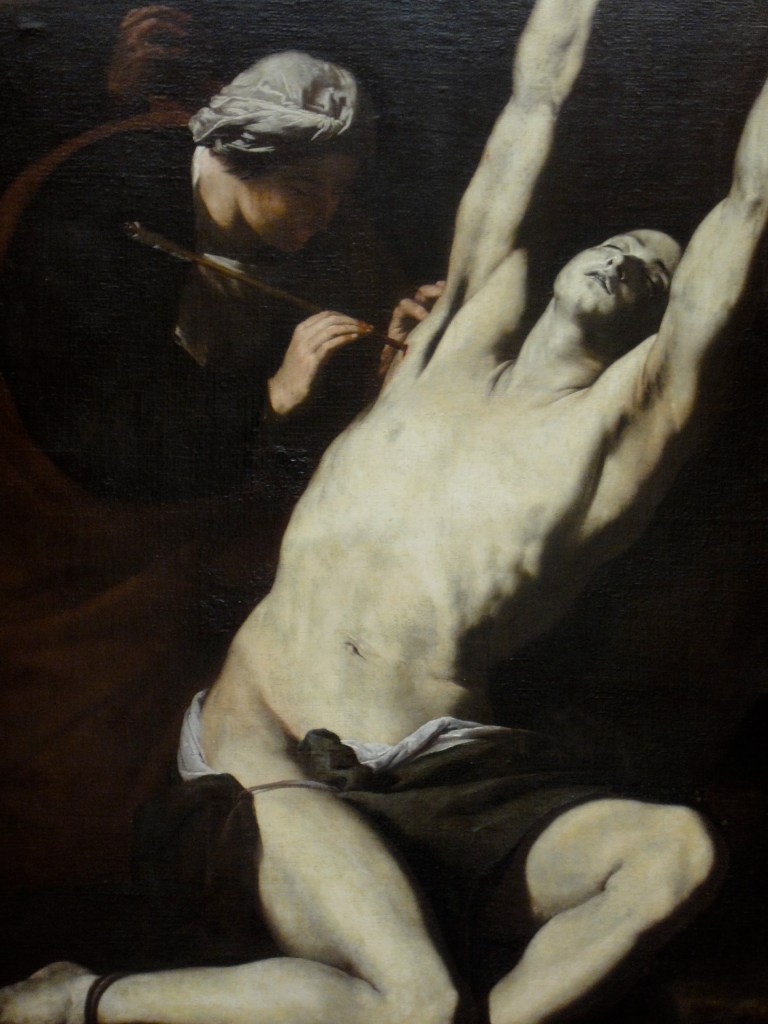 St Sebastian tended by St Irene, by Jose de Ribera (1591-1652)