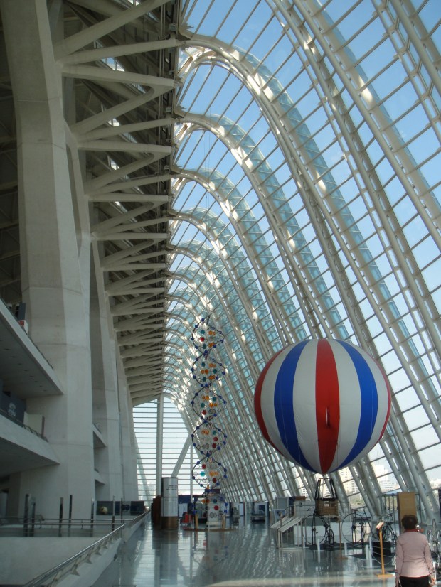The museum's vast interior space