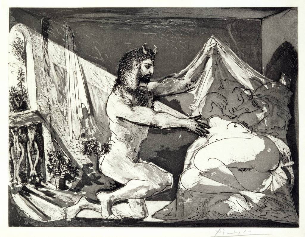 Faun Revealing a Sleeping Woman (Jupiter and Antiope, after Rembrandt) 1936 