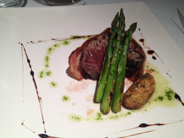 Tournado of beef with bacon