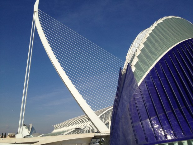With L'Àgora and the Science museum in the background