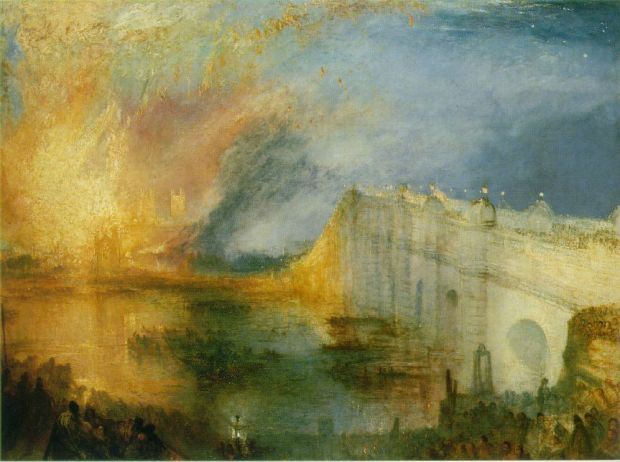 J M W Turner, The Burning of the Houses of Lords and Commons, 16th October, 1834 (1834-5)