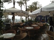 And a few minutes later its drenched in rain