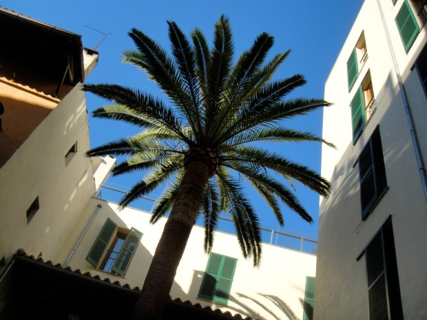 The hotel's inner courtyard