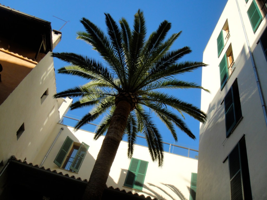 The hotel's inner courtyard