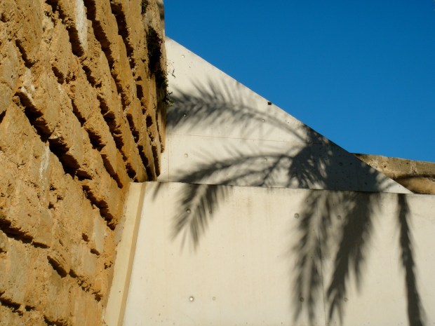 Concrete fuses harmoniously with the renaissance walls