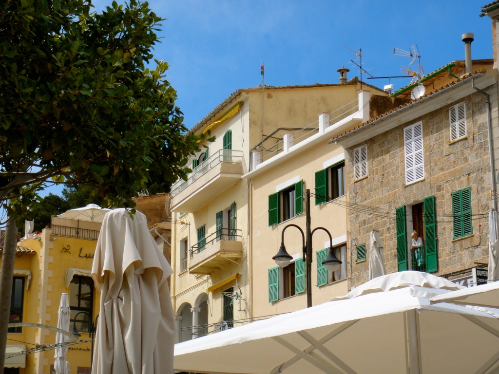The colourful buildings of the port