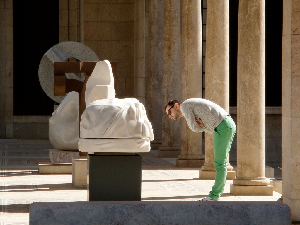 Sculpture out on the terrace of the Palau March