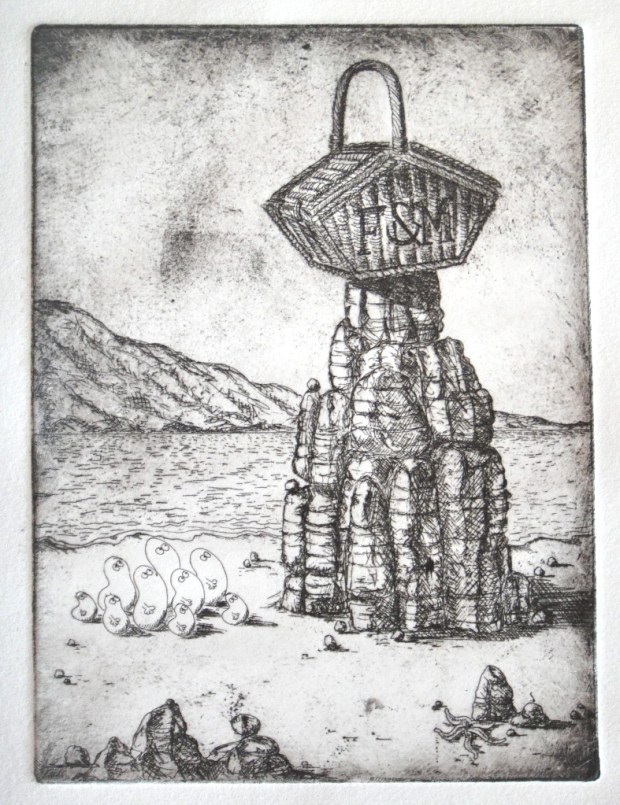 My second etching pre-aquatint stage (© Nicholas de Lacy-Brown)