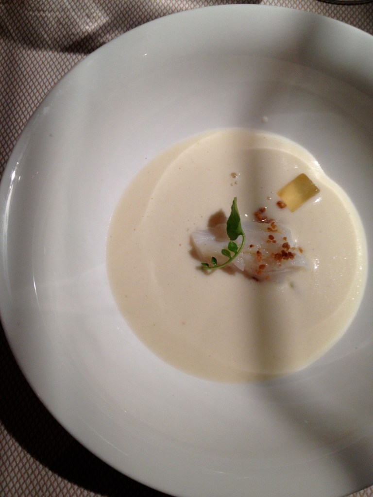 Celery soup amuse bouche