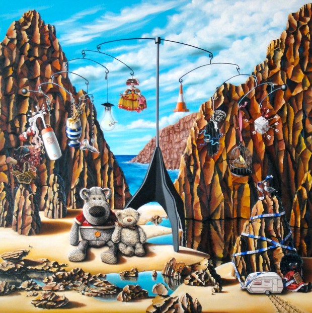 Autorretrato (Autobiographical Mobile) 2013 © Nicholas de Lacy-Brown, oil on canvas