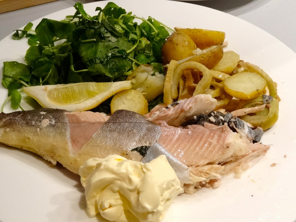 The less beautiful but delicious finished dish