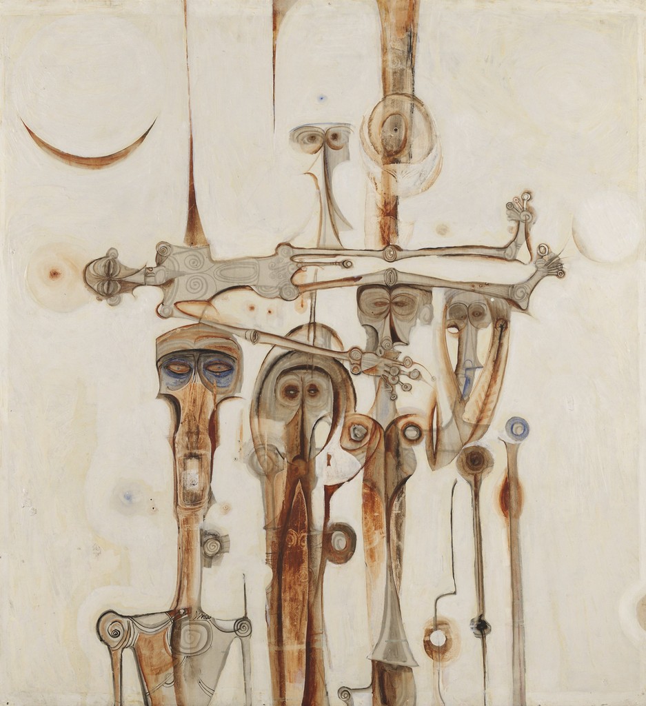 Funeral and the Crescent (1963) © Ibrahim El-Salahi