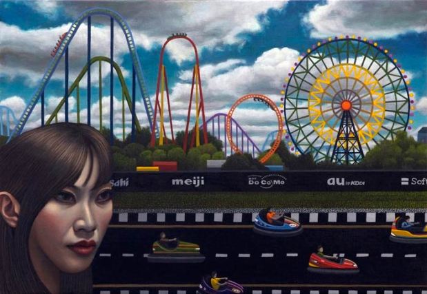 Amusement Park (oil on canvas © Carl Randall. Reproduced with the kind permission of Carl Randall/ www.carlrandall.com)