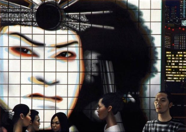 Electric Tokyo (oil on canvas © Carl Randall. Reproduced with the kind permission of Carl Randall/ www.carlrandall.com)