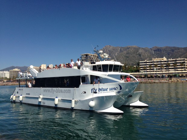 The catamaran taking us to Banus