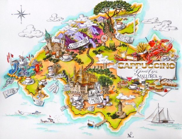 The finished Mallorca Map (2013 © Nicholas de Lacy-Brown)