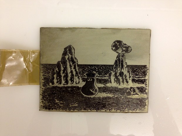 El Marinero during the aquatinting process