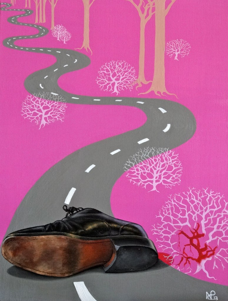 Return Journey (2013 © Nicholas de Lacy-Brown, acrylic on canvas)