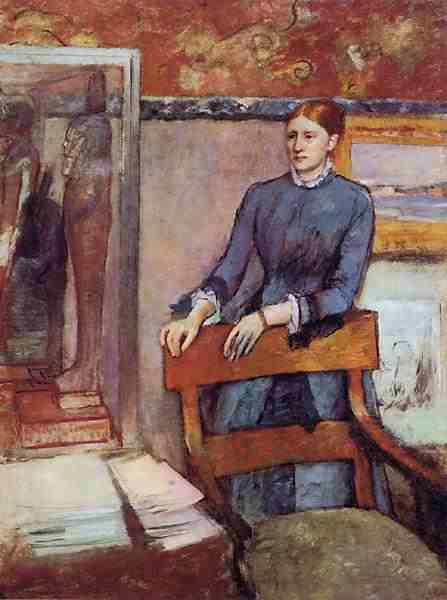 Hélène Rouart in her Father's Study (Edgar Degas, 1886)
