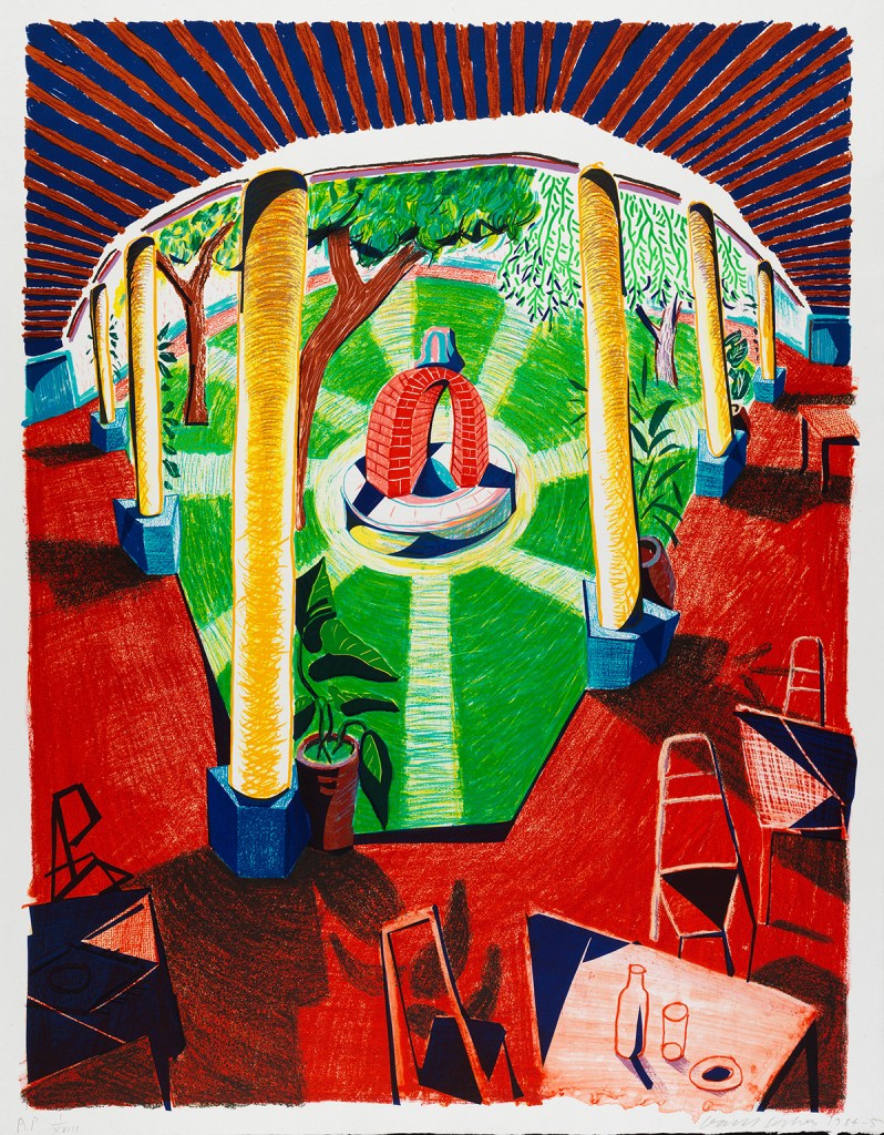 David Hockney, Views of Hotel Well III, 1984-85 © David Hockney / Tyler Graphics Ltd., Photo Credit: Richard Schmidt