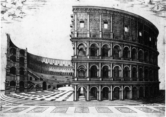 Engraving of the Colosseum 