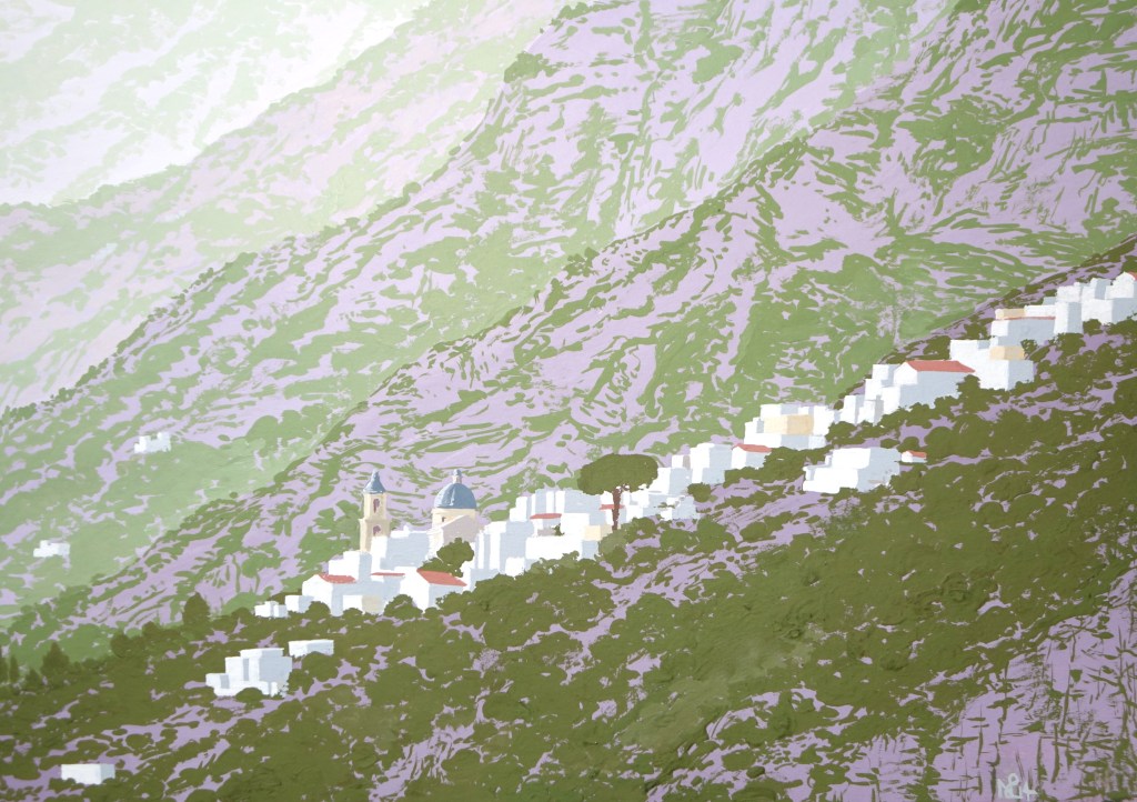 Praiano (2014 © Nicholas de Lacy-Brown, gouache on paper)