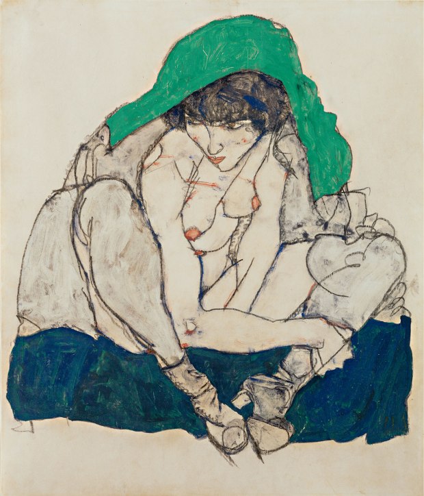 Crouching Woman with Green Kerchief, 1914