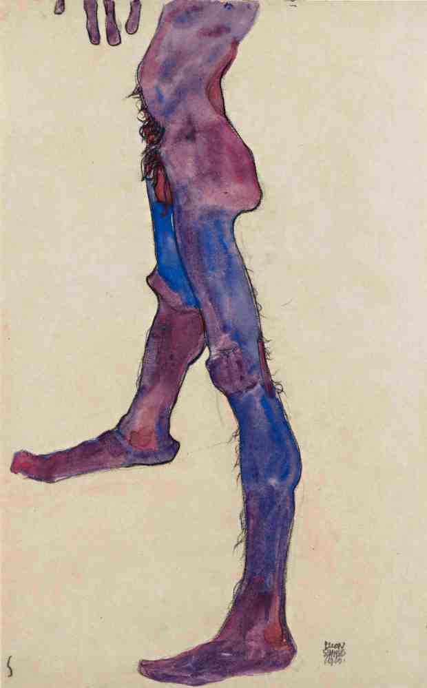 Egon Schiele, Male Lower Torso, 1910