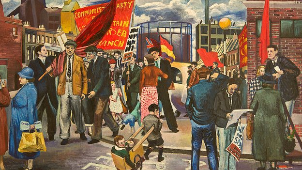 Clive Branson, Demonstration in Battersea (1939)