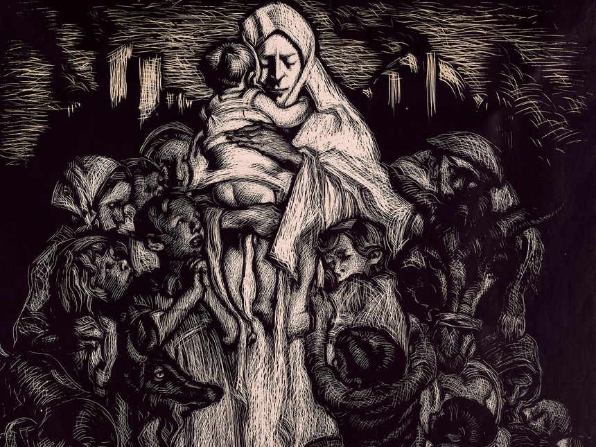 Frank Brangwyn: For the relief of women and children in Spain (1936-7), detail