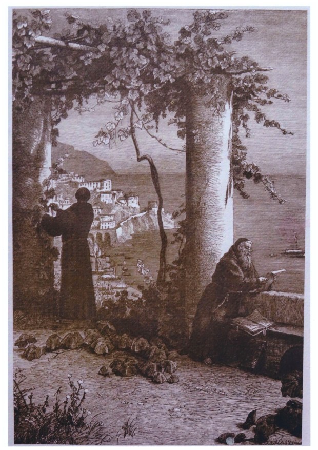 The original engraving we purchased in Amalfi (c. 1880, artist unknown)