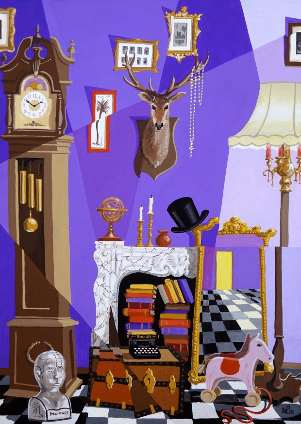 Antiguedades (2015 © Nicholas de Lacy-Brown, gouache on paper)