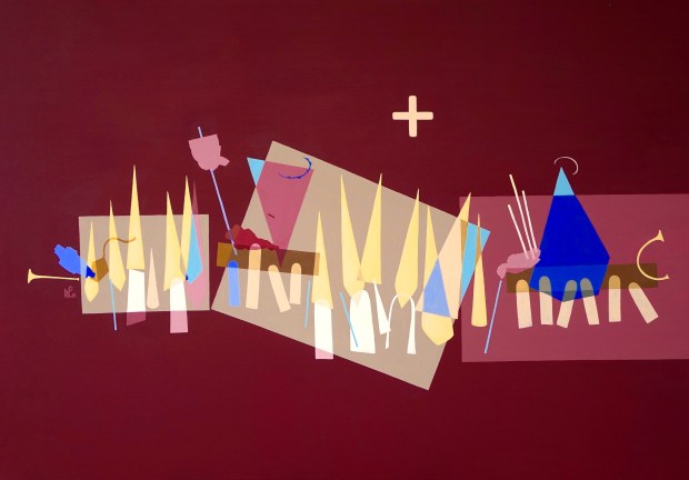 Abstract #26: Todos Rectos (2016 ©Nicholas de Lacy-Brown, acrylic on canvas)