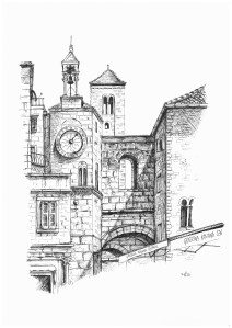Split sketch drawing Croatia